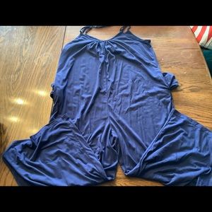 Loose casual spaghetti strap jumpsuit romper